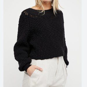 Free People Pandora Boat-Neck Sweater Sz S